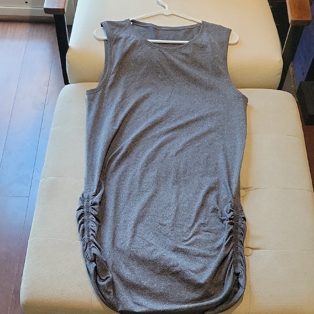 Lululemon Athletica Gray Ruched Muscle Tee